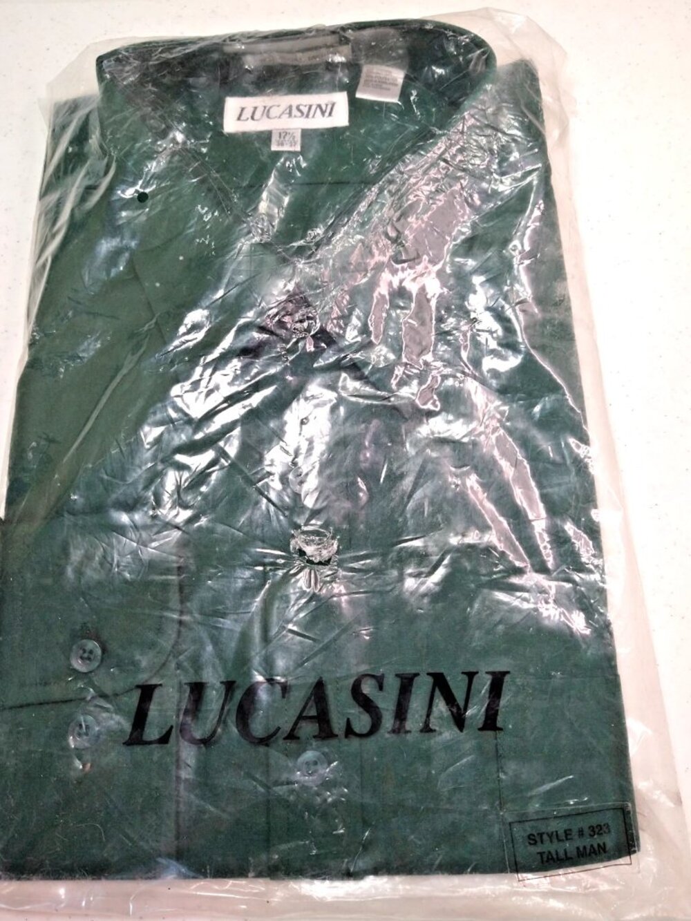 Mens Dress Shirt Lucasini Brand New Dark Green/XL | Open To Offer